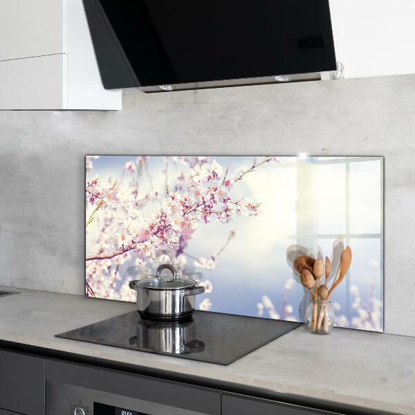 Stänkskydd kök Delikat rosa blommor