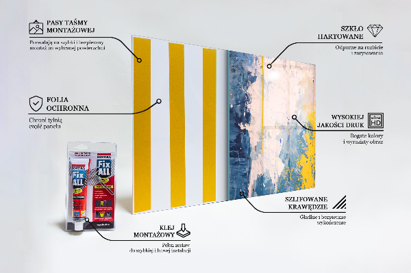 Stänkskydd kök Abstrakt färgglad färg