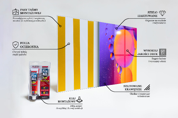 Stänkskydd kök Färgglada cirklar