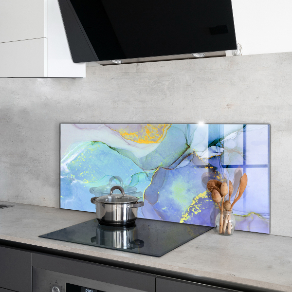 Stänkskydd kök Blå energiabstraktion