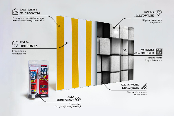 Stänkskydd kök Monokroma kuber