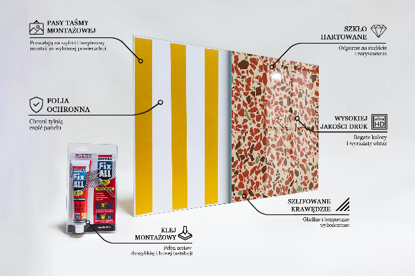 Stänkskydd kök Terrazzo stenstruktur