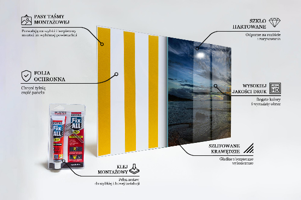 Stänkskydd kök Solnedgång över havet