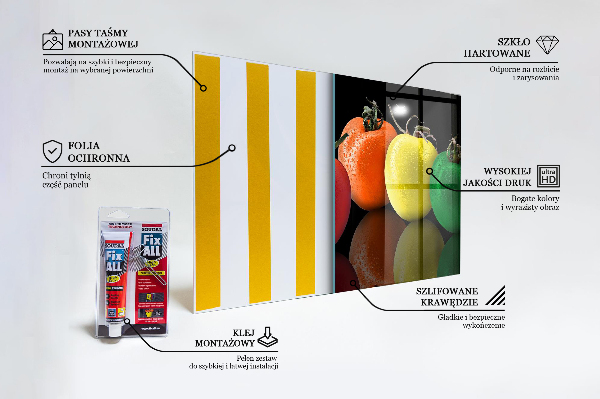 Stänkskydd kök Färgglada saftiga tomater