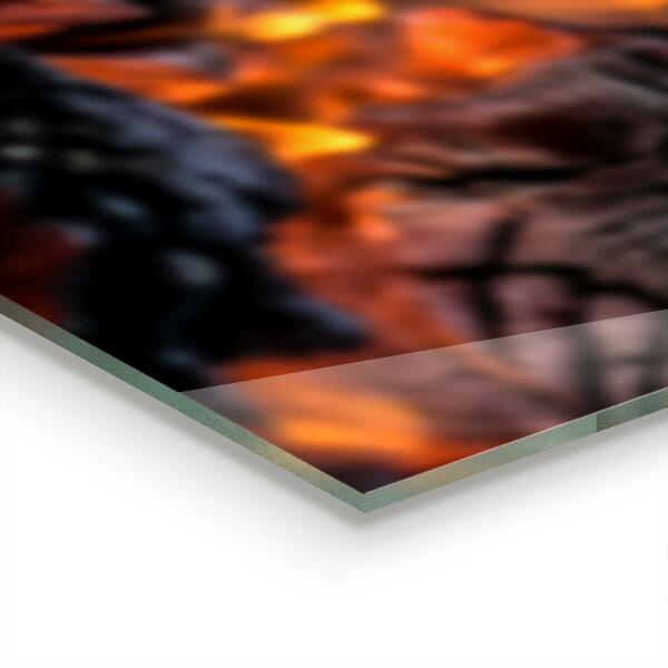 Stänkskydd kök Brinnande brasa Eld