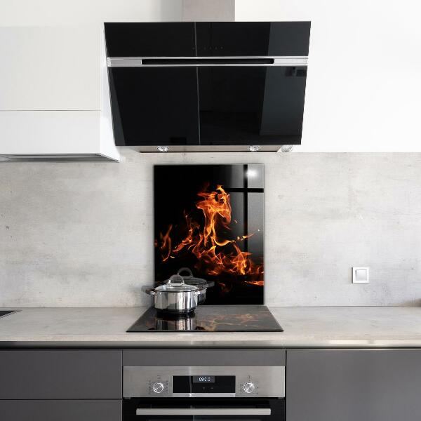 Stänkskydd kök Hot Flames of a Campfire