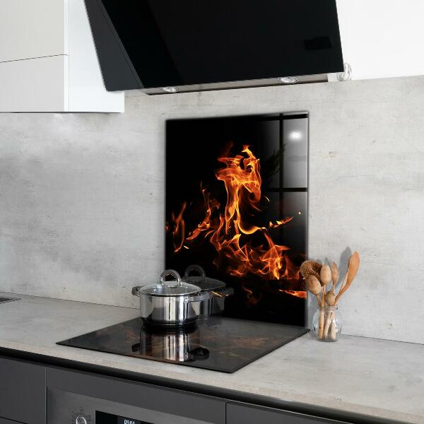 Stänkskydd kök Hot Flames of a Campfire