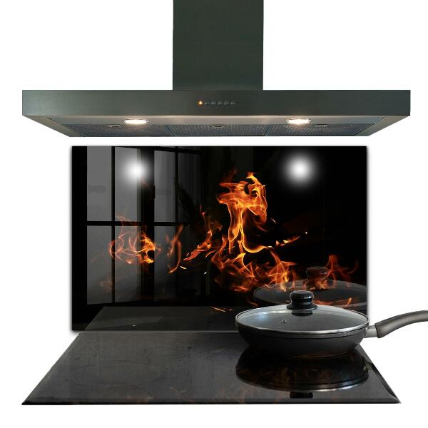 Stänkskydd kök Hot Flames of a Campfire