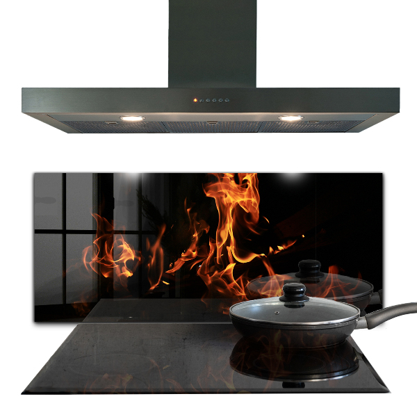 Stänkskydd kök Hot Flames of a Campfire