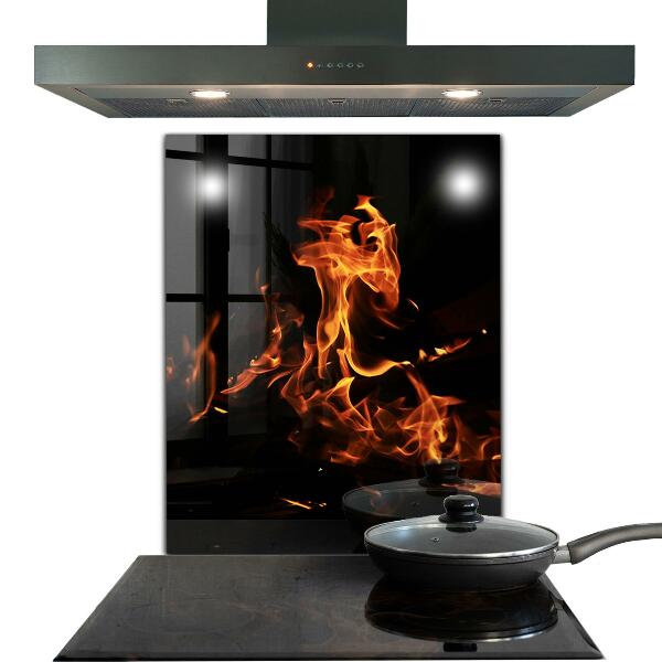 Stänkskydd kök Hot Flames of a Campfire