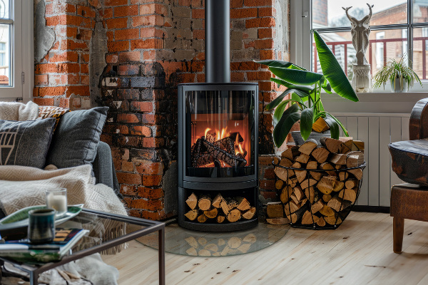 Glasskiva under kamin 100x100 cm