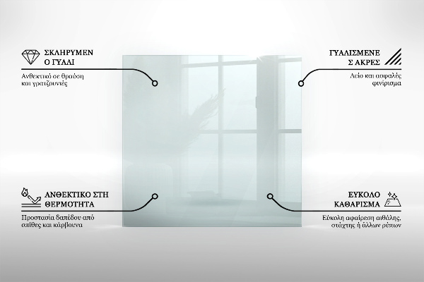 Glasskiva under kamin h40