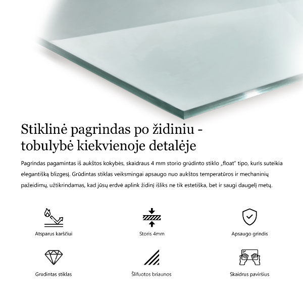 Golvskydd till eldstäder 60x60 cm