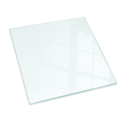 Kvadratisk semitransparent glasskiva för öppen spis 50x50 cm