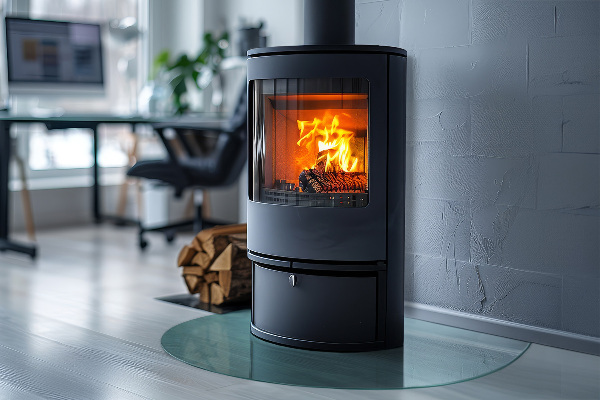 Glasskiva under kamin 100x100 cm