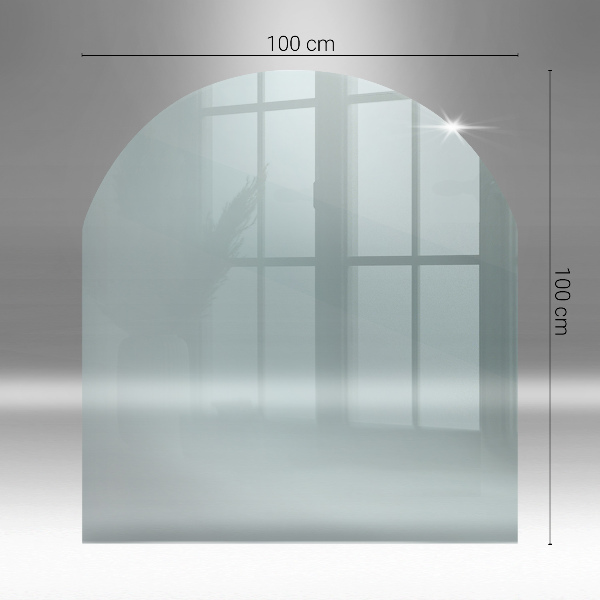 Glasskiva under kamin 100x100 cm