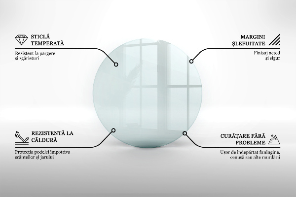 Glasskiva under braskamin fi80 cm