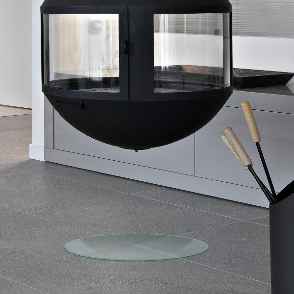 Runt semitransparent golvskydd till eldstäder fi50 cm