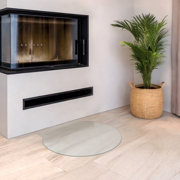 Runt semitransparent golvskydd till eldstäder fi50 cm