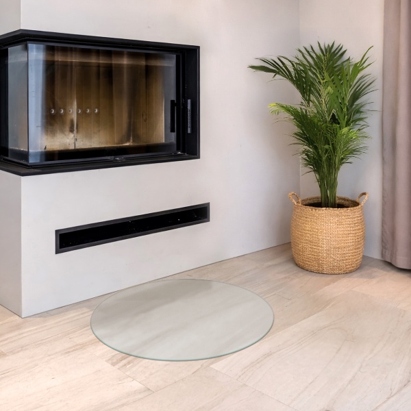 Runt semitransparent golvskydd till eldstäder fi60 cm