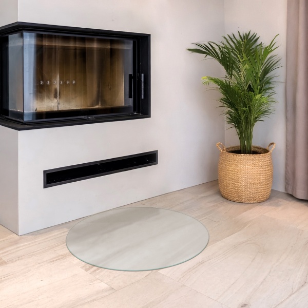 Runt semitransparent golvskydd till eldstäder fi70 cm