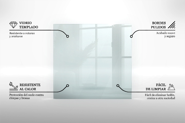 Golvskydd till eldstäder 100x70 cm