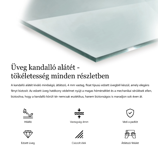 Golvskydd till eldstäder 100x70 cm