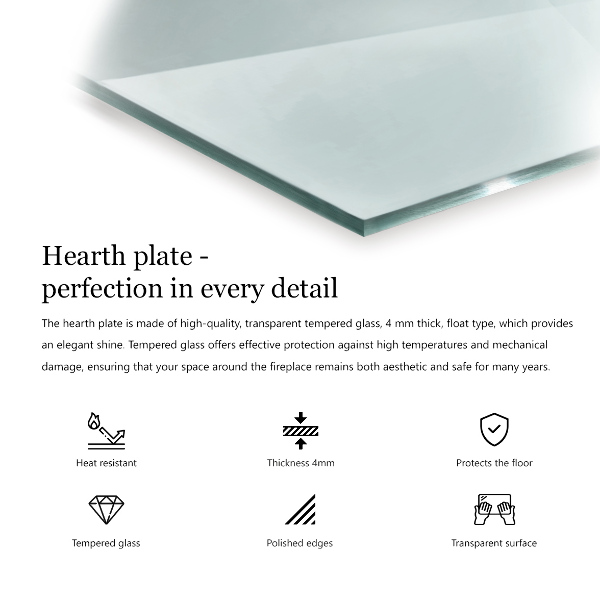 Golvskydd till eldstäder 60x40 cm