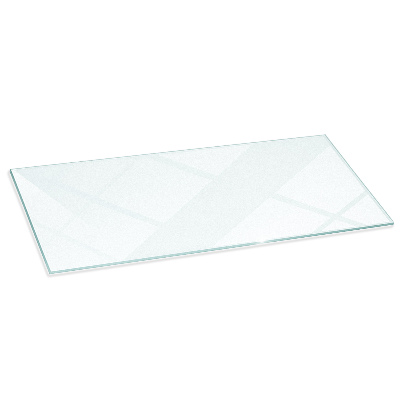 Rektangulär semitransparent glasskiva under kamin 125x50 cm