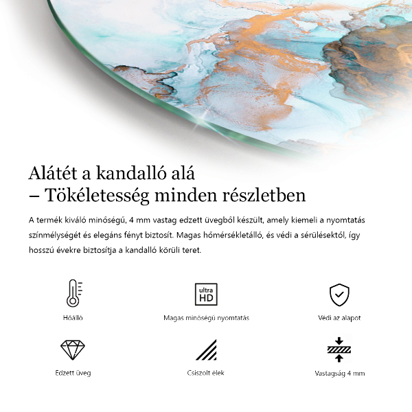 Fjärdedelscirkel glasskiva under kamin Stenytans struktur