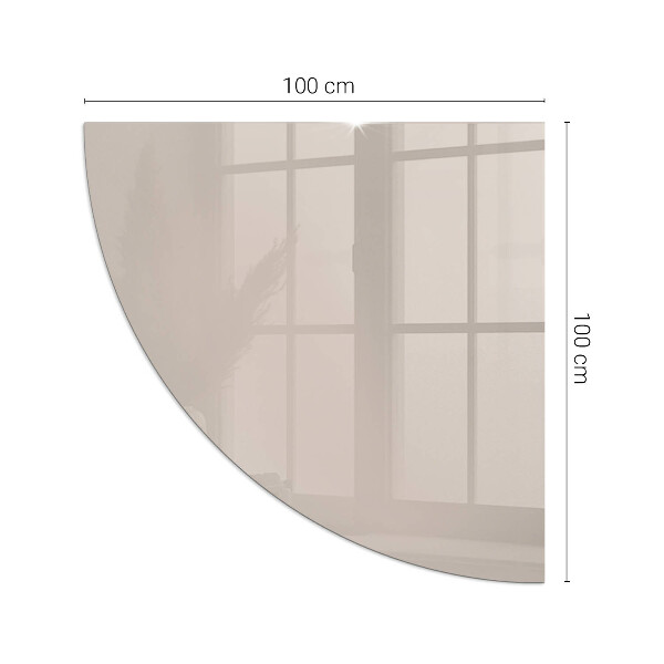 Fjärdedelscirkel glasskiva under braskamin Färg Ljusbrun