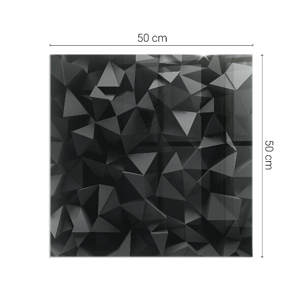 Kvadratisk glasskiva under braskamin Tredimensionell geometri