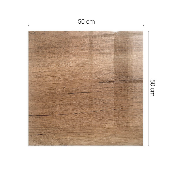 Kvadratisk glasskiva framför öppen spis Naturligt trämönster