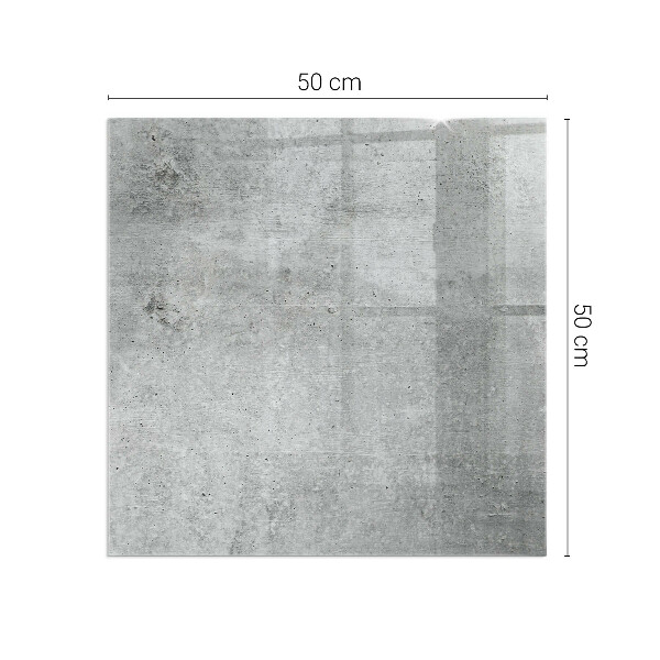 Kvadratisk glasskiva framför öppen spis Textur av rå betong