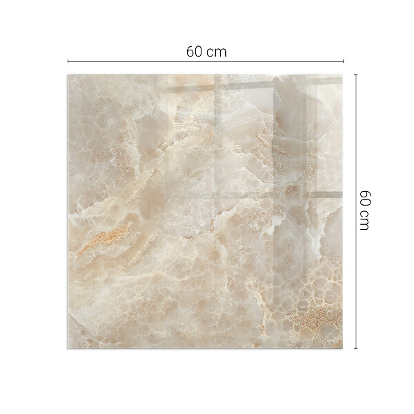 Kvadratisk glasskiva framför öppen spis Naturligt stenmönster