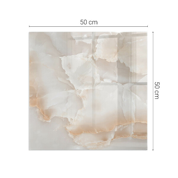 Kvadratisk glasskiva framför öppen spis Naturligt stenmönster