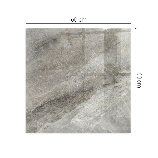 Kvadratisk glasskiva under braskamin Naturligt stenmönster