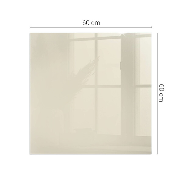 Kvadratisk glasskiva under kamin Färg Beige