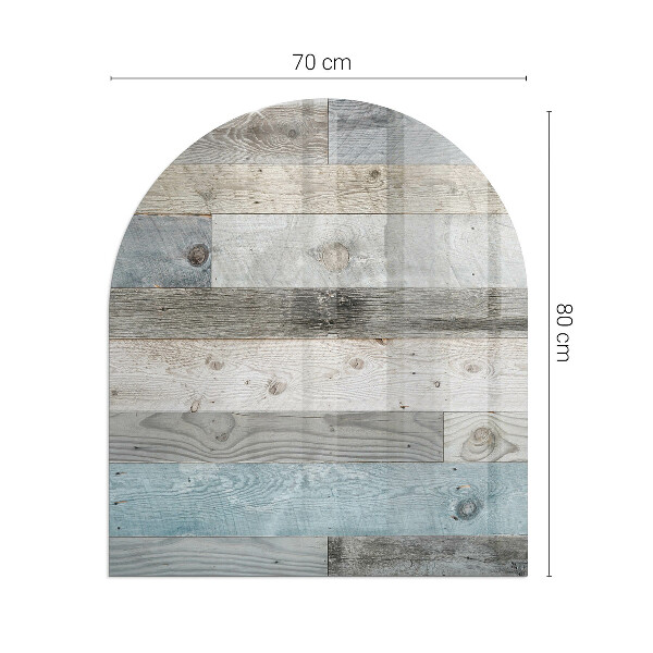 Halvoval glasskiva för öppen spis Plankor i olika nyanser