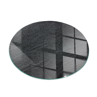 Runda glasskiva för öppen spis Naturlig stenstruktur