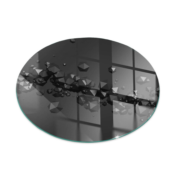 Runda golvskydd till eldstäder Abstrakt moln av klumpar