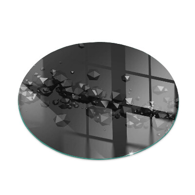 Runda golvskydd till eldstäder Abstrakt moln av klumpar