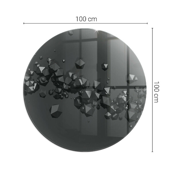 Runda golvskydd till eldstäder Abstrakt moln av klumpar