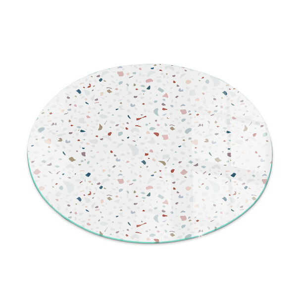 Runda glasskiva för öppen spis Mönster med små former