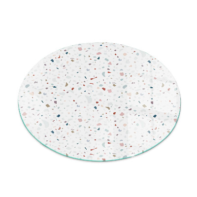 Runda glasskiva för öppen spis Mönster med små former