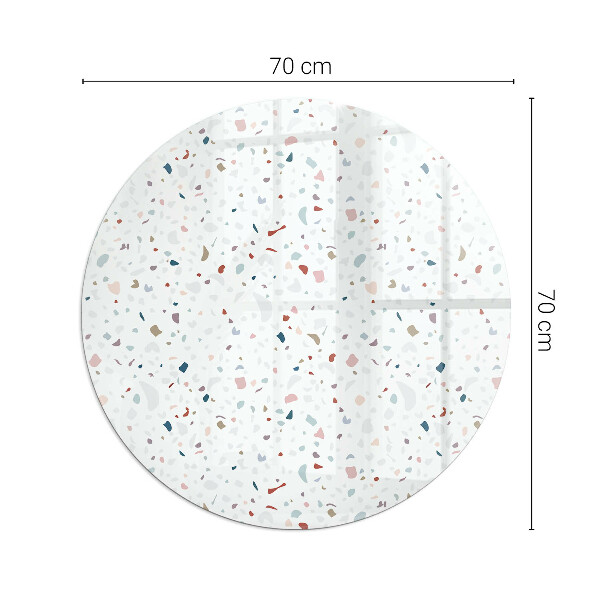 Runda glasskiva för öppen spis Mönster med små former
