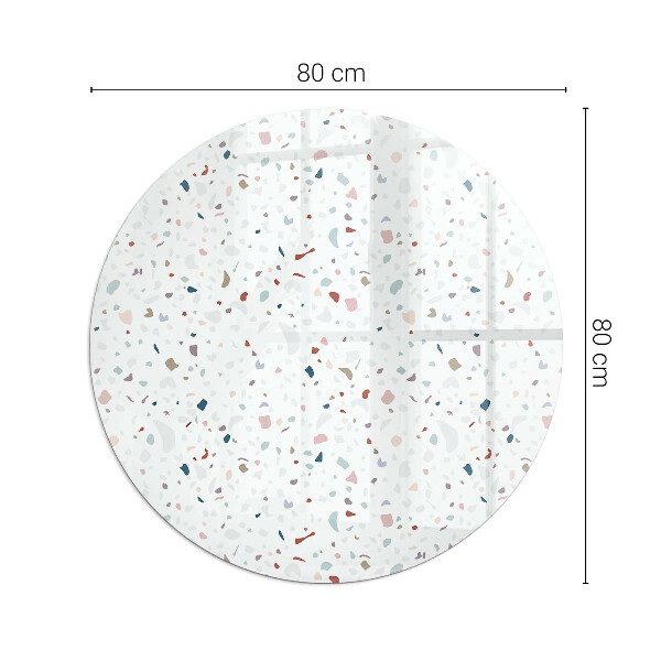 Runda glasskiva för öppen spis Mönster med små former
