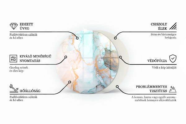 Runda glasskiva framför öppen spis Plankor i olika nyanser