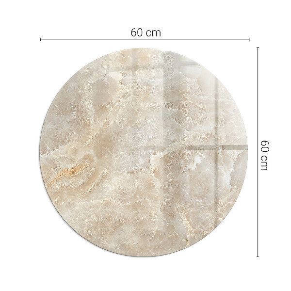 Runda glasskiva för öppen spis Naturligt stenmönster