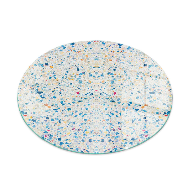 Runda glasskiva för öppen spis Abstrakt strukturmönster